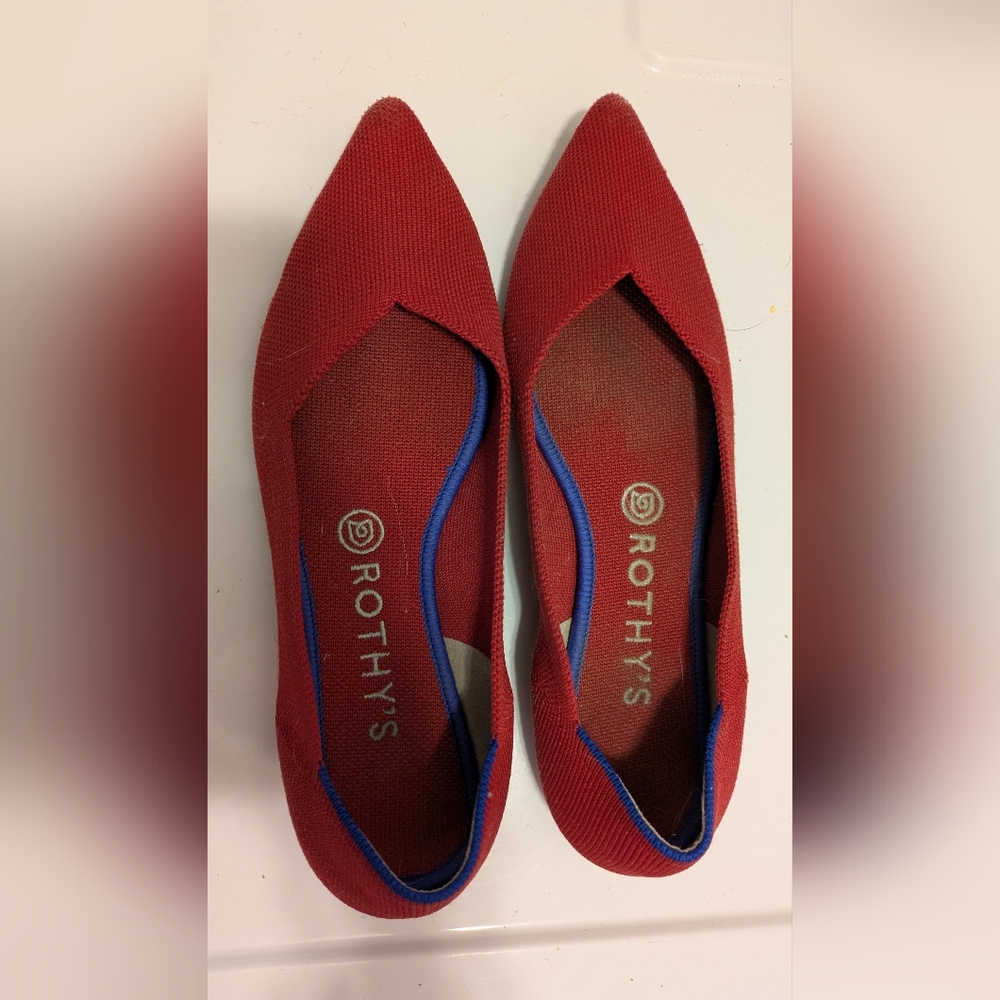 Rothy's Women's Red and Blue Flats
